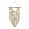 Makramee Wandbehang 50 x 90 cm aus Baumwolle in Creme Boho Dekoration