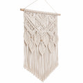 Makramee Wandteppich 45 x 90 cm Baumwolle Natur Boho Wanddekoration